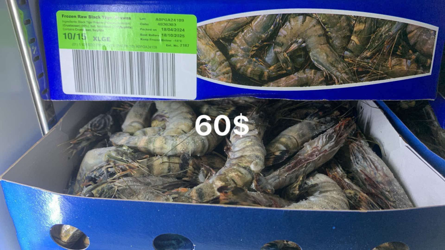 Tôm tiger size XL 15/10
