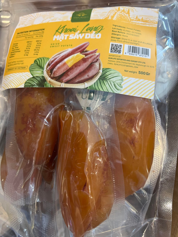 Khoai lang mật sấy dẻo 12$