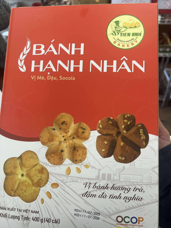 Bánh hạnh nhân vị mè đâu socola 18$