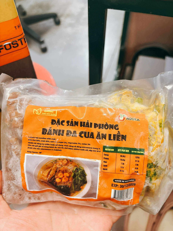 Bánh đa cua Hải Phòng nấu sẵn 10$