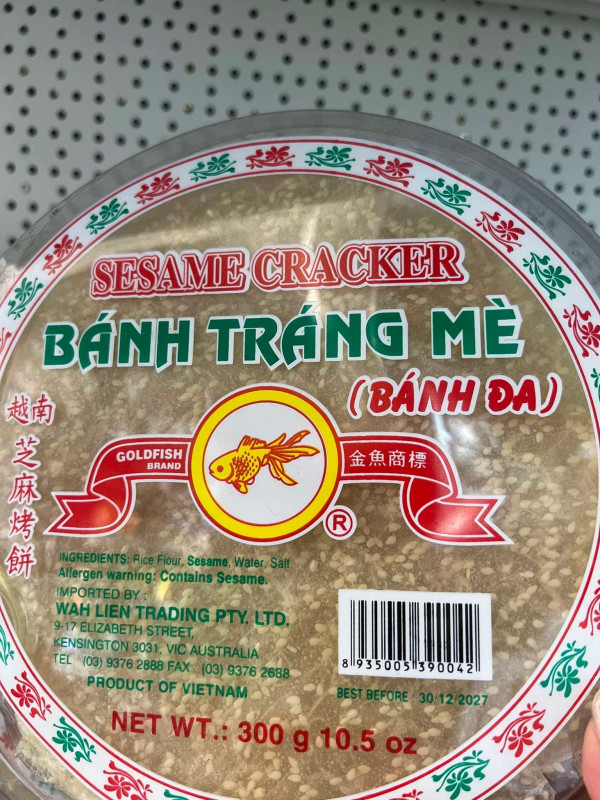 Bánh tráng (đa )mè trắng